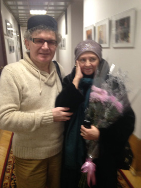 Н.а. СССР Людмила Семеняка и режиссер вечера Павел Тихомиров